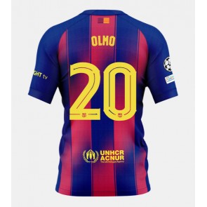 Lacne Muži Futbalové dres Barcelona Dani Olmo #20 2025-26 Krátky Rukáv - Domáci